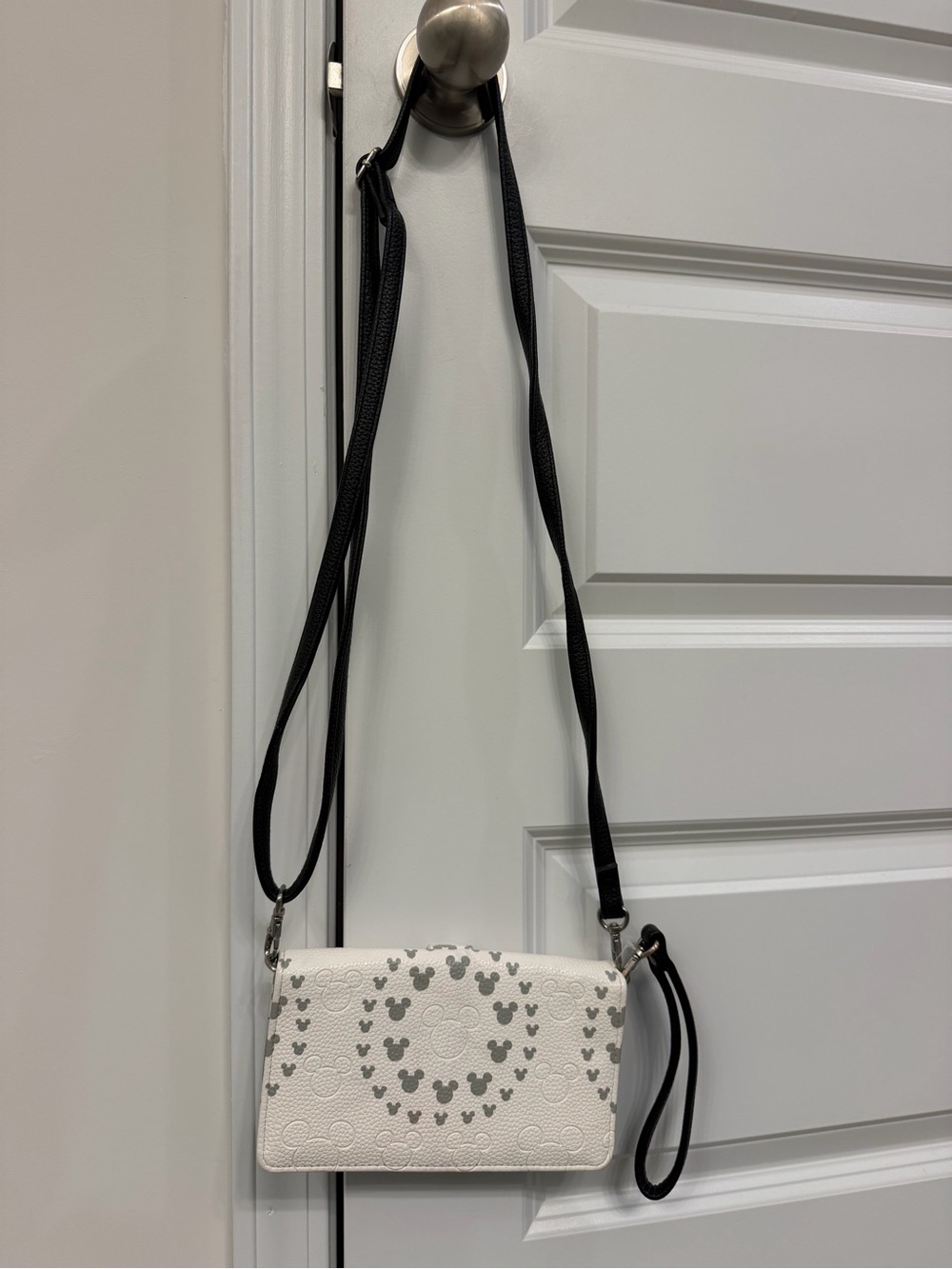 Disney Women's White Crossbody Bag with Black Strap
